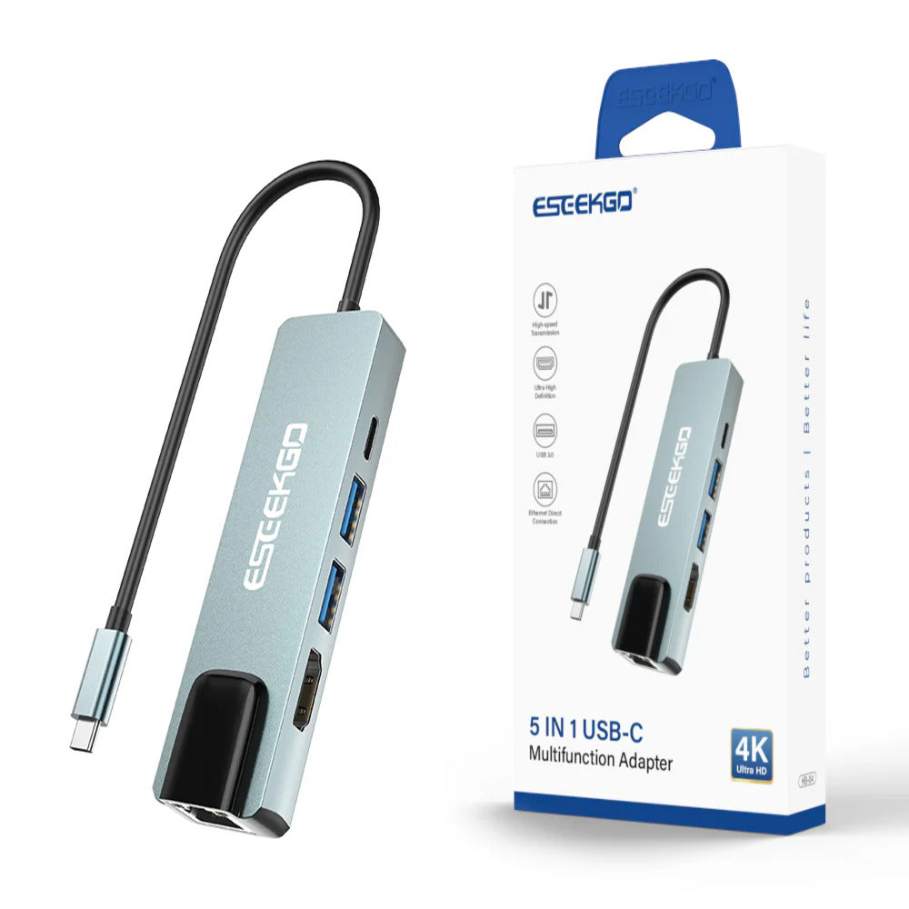 ESEEKGO 5-in-1 USB-C Multifunction Adapter