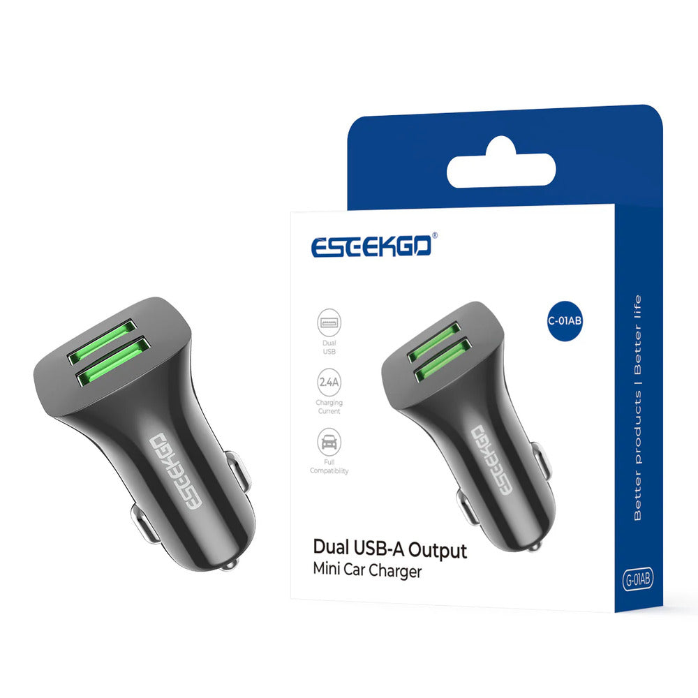 ESEEKGO Dual USB-A Mini Car Charger