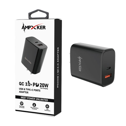 AMPXKER Dual-Port 20W Fast Charger
