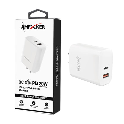 AMPXKER Dual-Port 20W Fast Charger