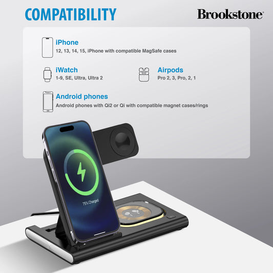 3-in-1 Foldable Wireless Charging Stand