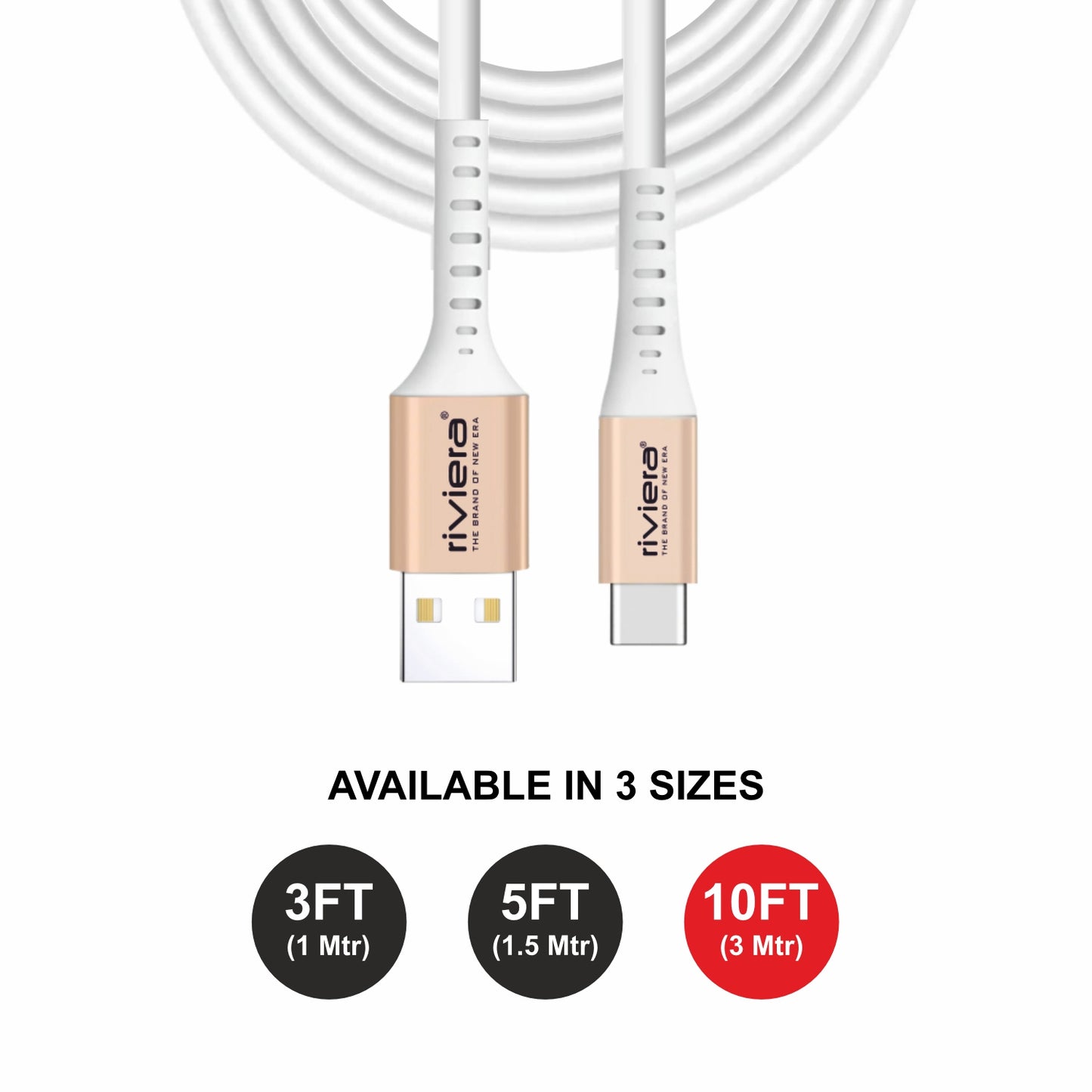 Riviera 10FT USB to Type-C Fast Charging Cable