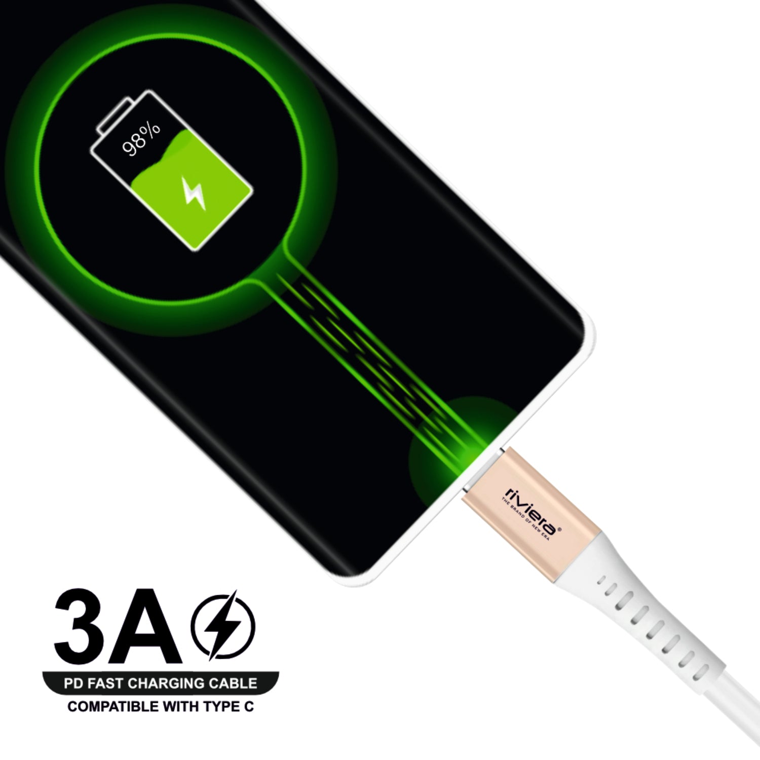 Riviera 10FT USB to Type-C Fast Charging Cable