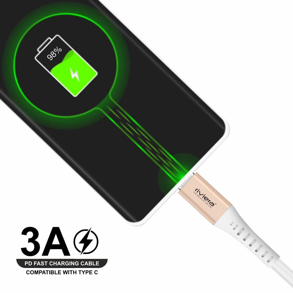 Riviera 3FT Fast Charging Cable – Type-C to Type-C (PD)