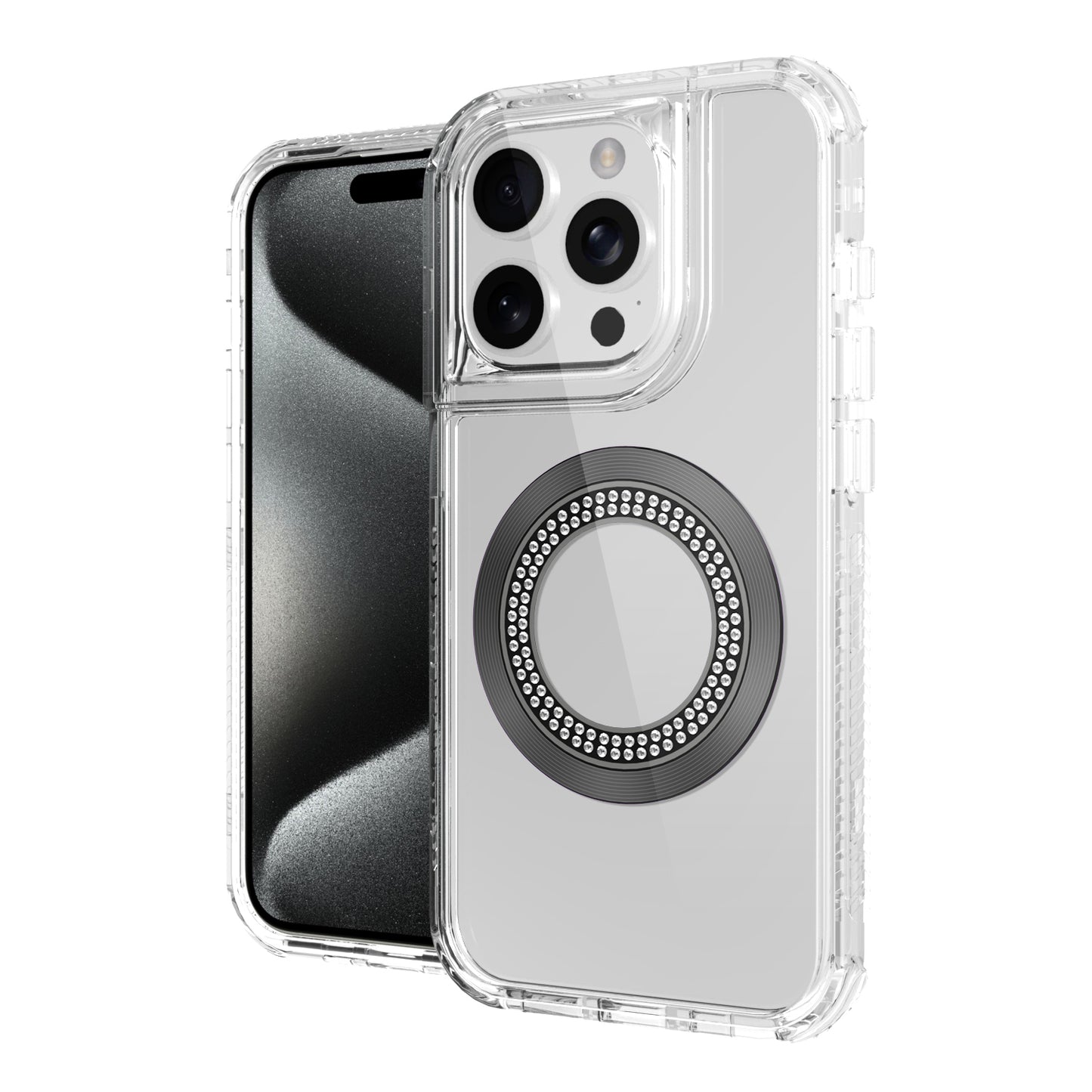 iPhone 14 Pro Max Bling Magnetic Ring Case