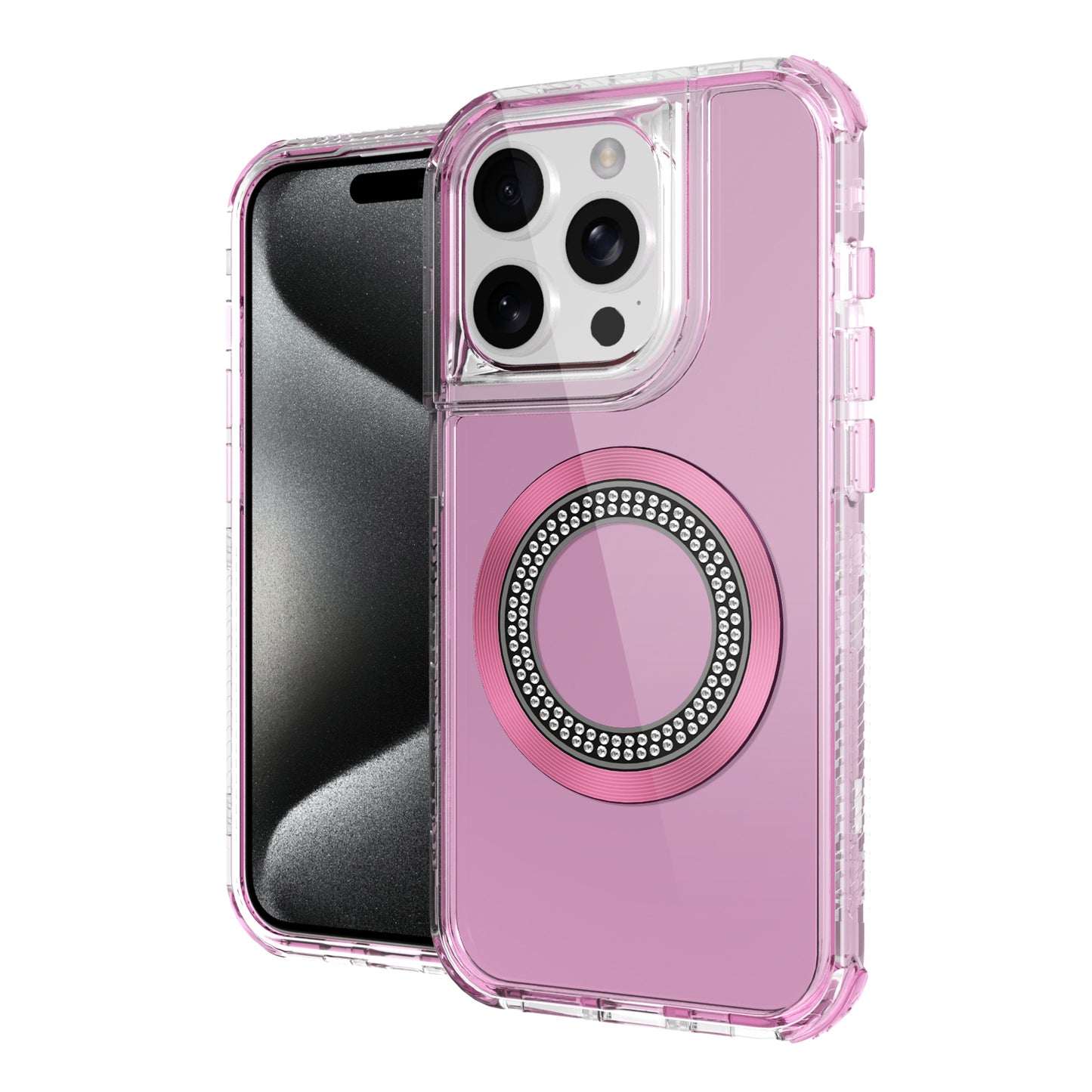 iPhone 14 Pro Max Bling Magnetic Ring Case