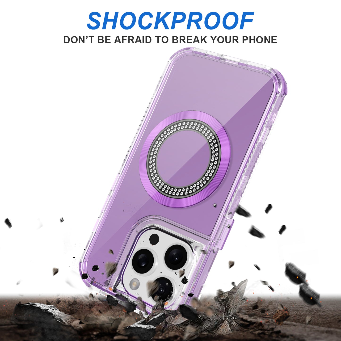 iPhone 14 Pro Max Bling Magnetic Ring Case