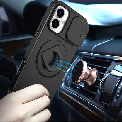 iPhone 17 Full Cover Ring Stand Case