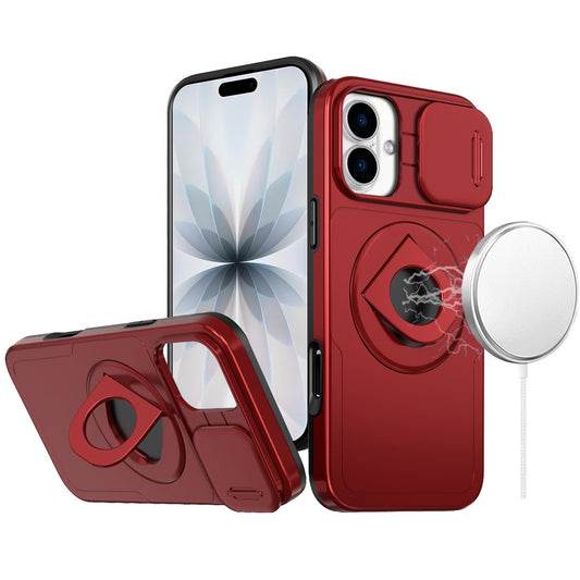 iPhone 17 Full Cover Ring Stand Case