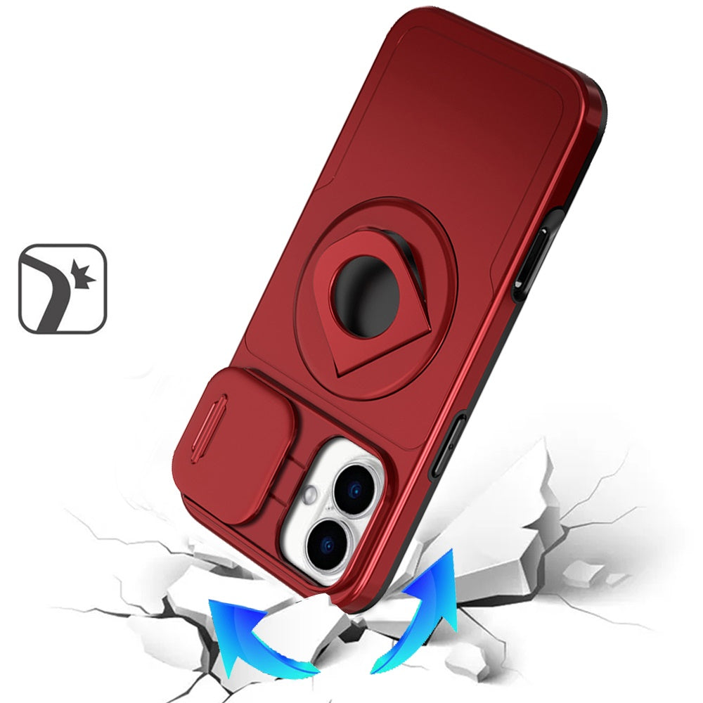 iPhone 17 Full Cover Ring Stand Case