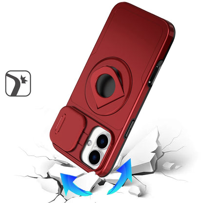 iPhone 17 Full Cover Ring Stand Case