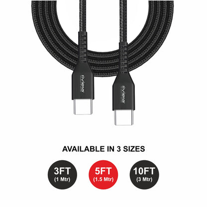 Riviera 5FT Fast Charging Cable – Type-C to Type-C (PD)