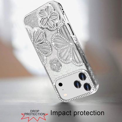 iPhone 17 Pro Max Shimmer Glitter Floral Case