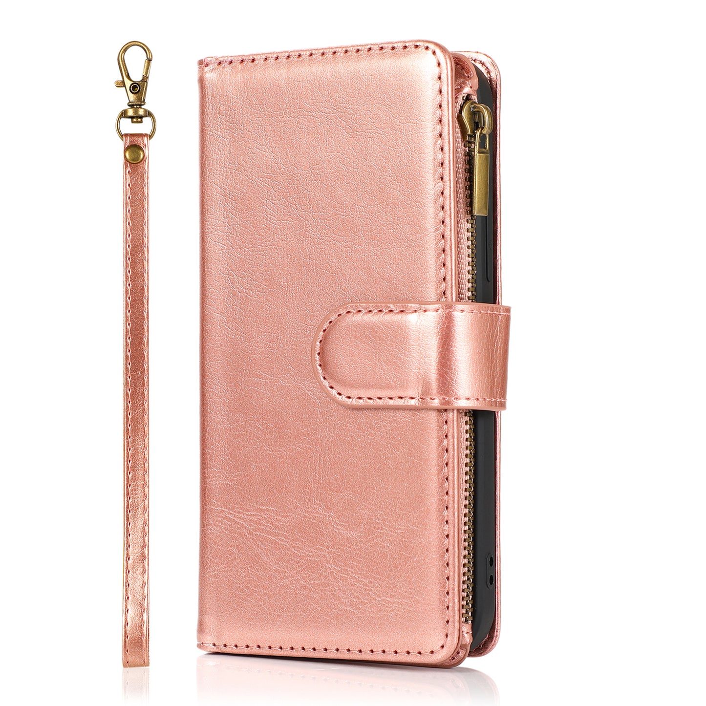iPhone 15 Pro Luxury Wallet Zipper Case