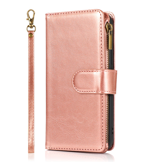 iPhone 15 Pro Luxury Wallet Zipper Case