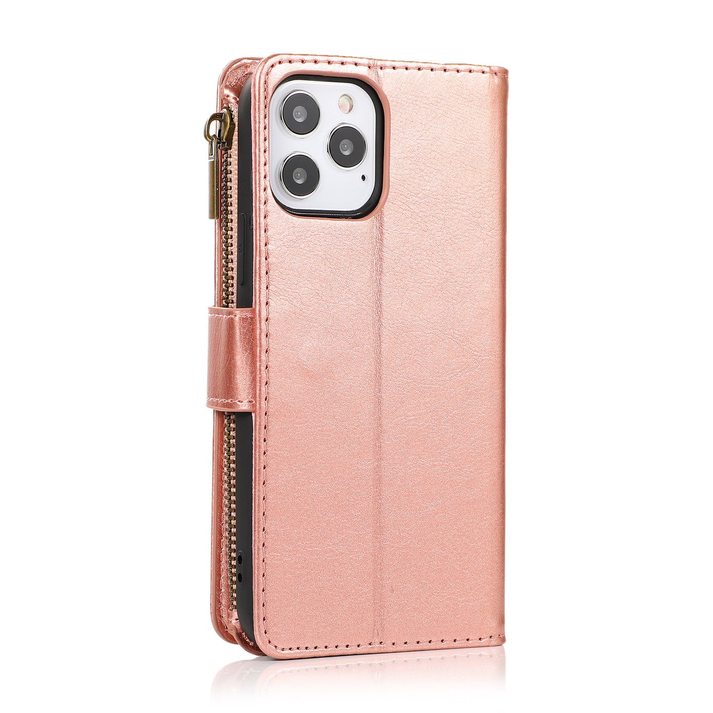 iPhone 15 Pro Luxury Wallet Zipper Case