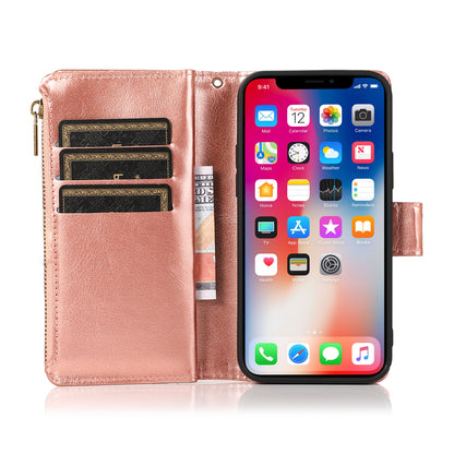 iPhone 15 Pro Luxury Wallet Zipper Case