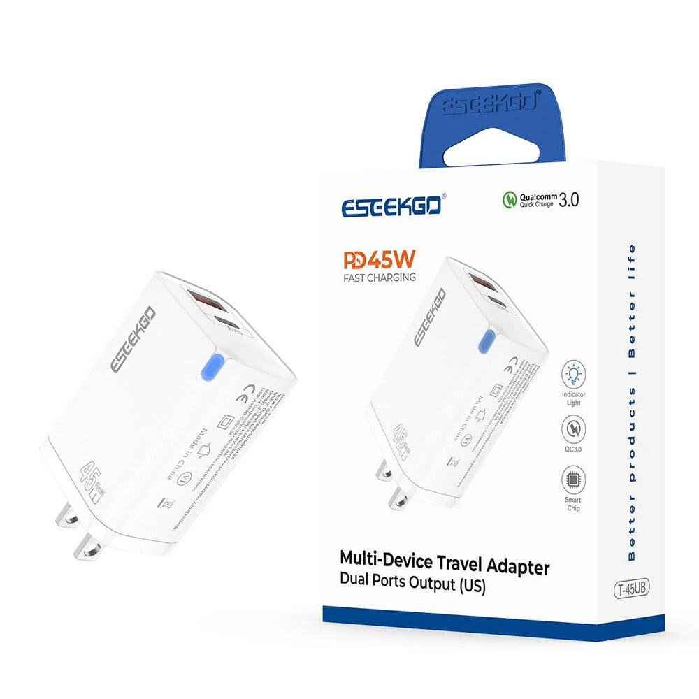 ESEEKGO Dual-Port Travel Charger