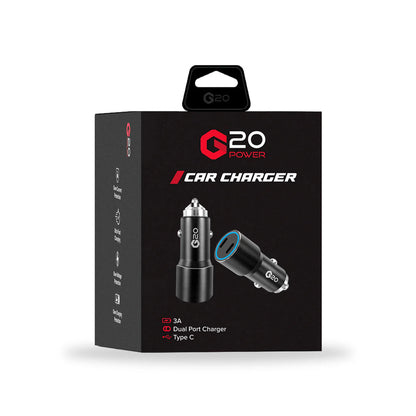 G20 Power 3A 60W Dual Car Charger